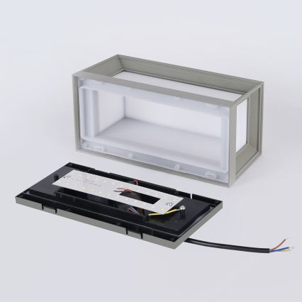 Brilagi - LED Outdoor Wall Light PARKER LED/12W/230V grey IP44