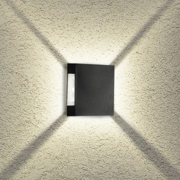 Brilagi - LED Outdoor Wall Light QUADRAY LED/4W/230V black IP65