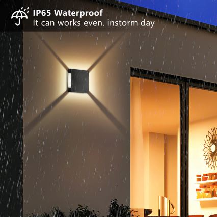 Brilagi - LED Outdoor Wall Light QUADRAY LED/4W/230V black IP65