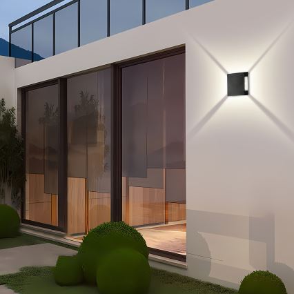 Brilagi - LED Outdoor Wall Light QUADRAY LED/4W/230V black IP65