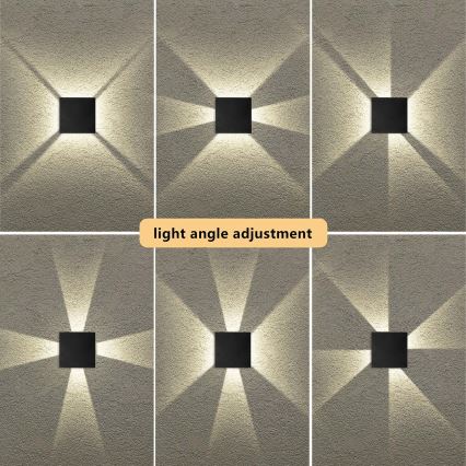 Brilagi - LED Outdoor Wall Light QUADRAY LED/4W/230V black IP65
