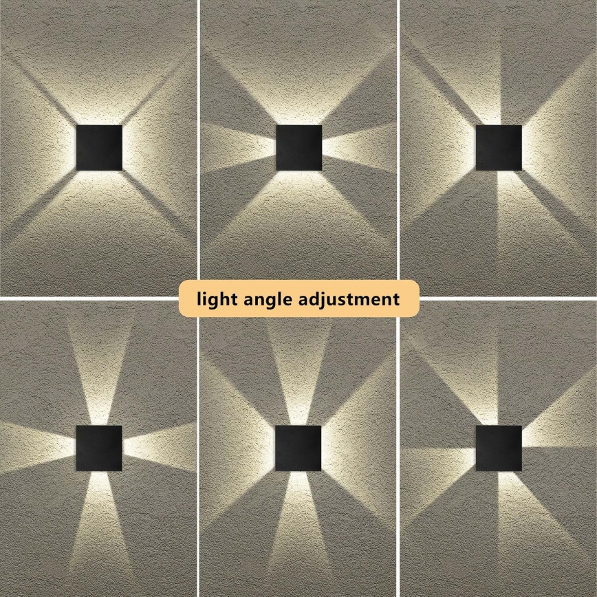 Brilagi - LED Outdoor Wall Light QUADRAY LED/4W/230V black IP65