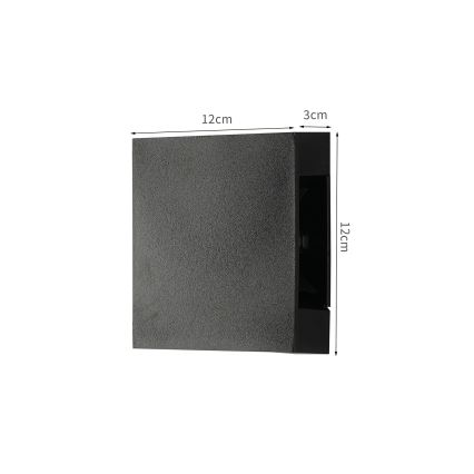 Brilagi - LED Outdoor Wall Light QUADRAY LED/4W/230V black IP65