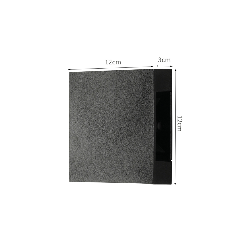 Brilagi - LED Outdoor Wall Light QUADRAY LED/4W/230V black IP65