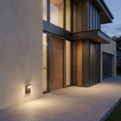 Brilagi - LED Outdoor Wall Light RIANO LED/8W/230V Brown IP65