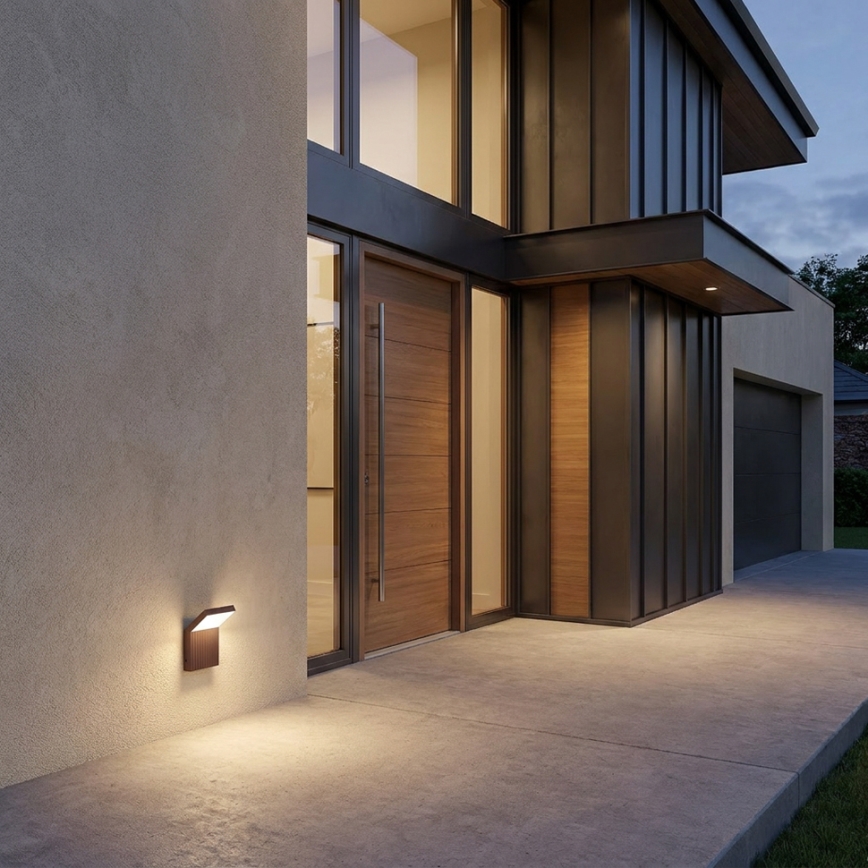 Brilagi - LED Outdoor Wall Light RIANO LED/8W/230V Brown IP65