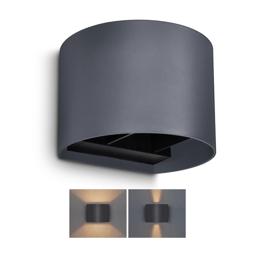 Brilagi - LED Outdoor wall light RONDO LED/6W/230V anthracite IP54