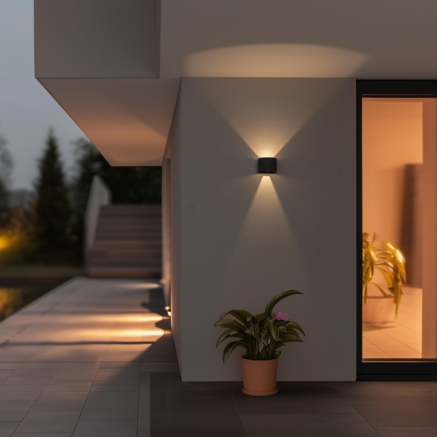 Brilagi - LED Outdoor wall light RONDO LED/6W/230V anthracite IP54