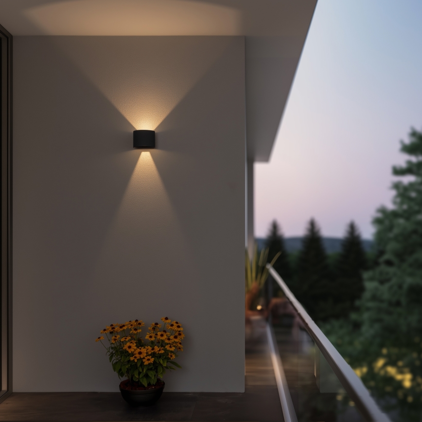 Brilagi - LED Outdoor wall light RONDO LED/6W/230V anthracite IP54