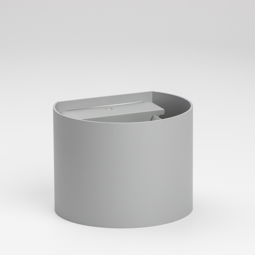 Brilagi - LED Outdoor wall light RONDO LED/6W/230V grey IP54