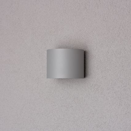 Brilagi - LED Outdoor wall light RONDO LED/6W/230V grey IP54