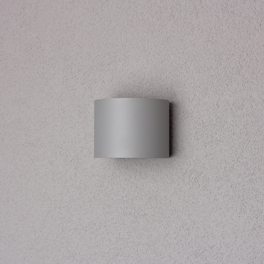 Brilagi - LED Outdoor wall light RONDO LED/6W/230V grey IP54