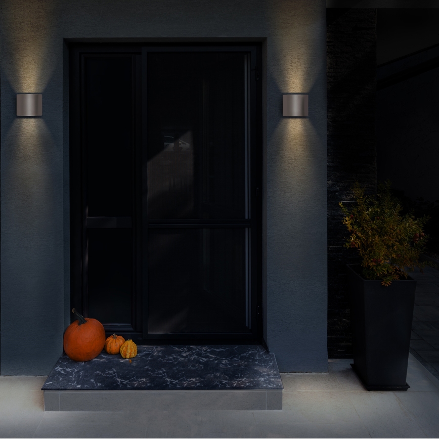 Brilagi - LED Outdoor wall light RONDO LED/6W/230V grey IP54