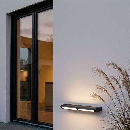 Brilagi - LED Outdoor Wall Light SALERNO LED/24W/230V 66 cm Black IP65