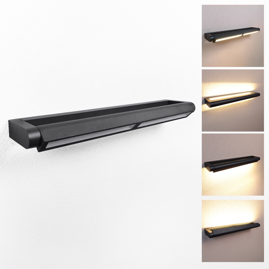 Brilagi - LED Outdoor Wall Light SALERNO LED/24W/230V 66 cm Black IP65