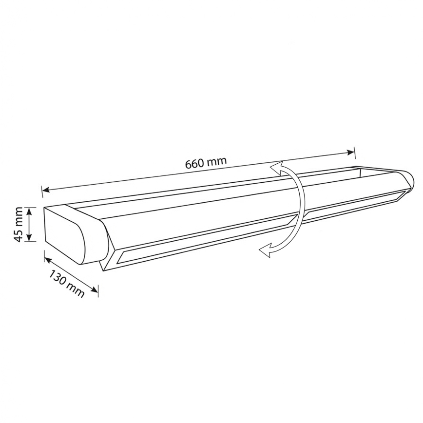 Brilagi - LED Outdoor Wall Light SALERNO LED/24W/230V 66 cm Black IP65