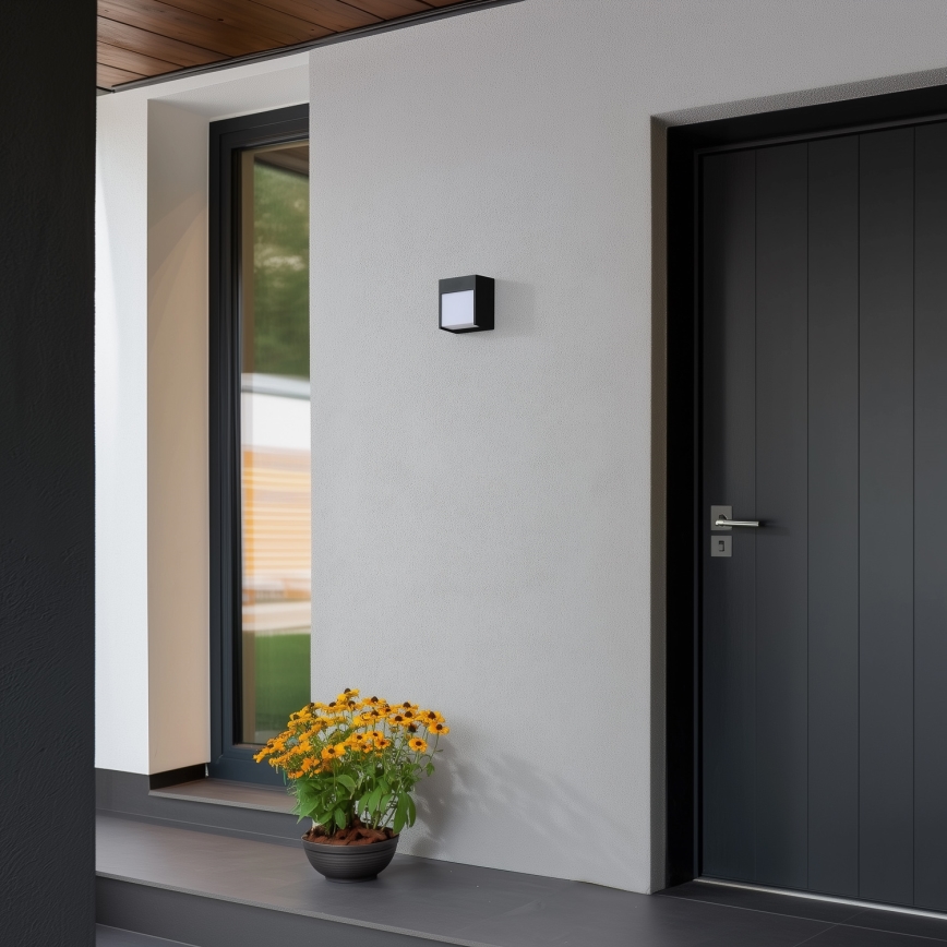 Brilagi - LED Outdoor wall light TERNI LED/12W/230V black IP44