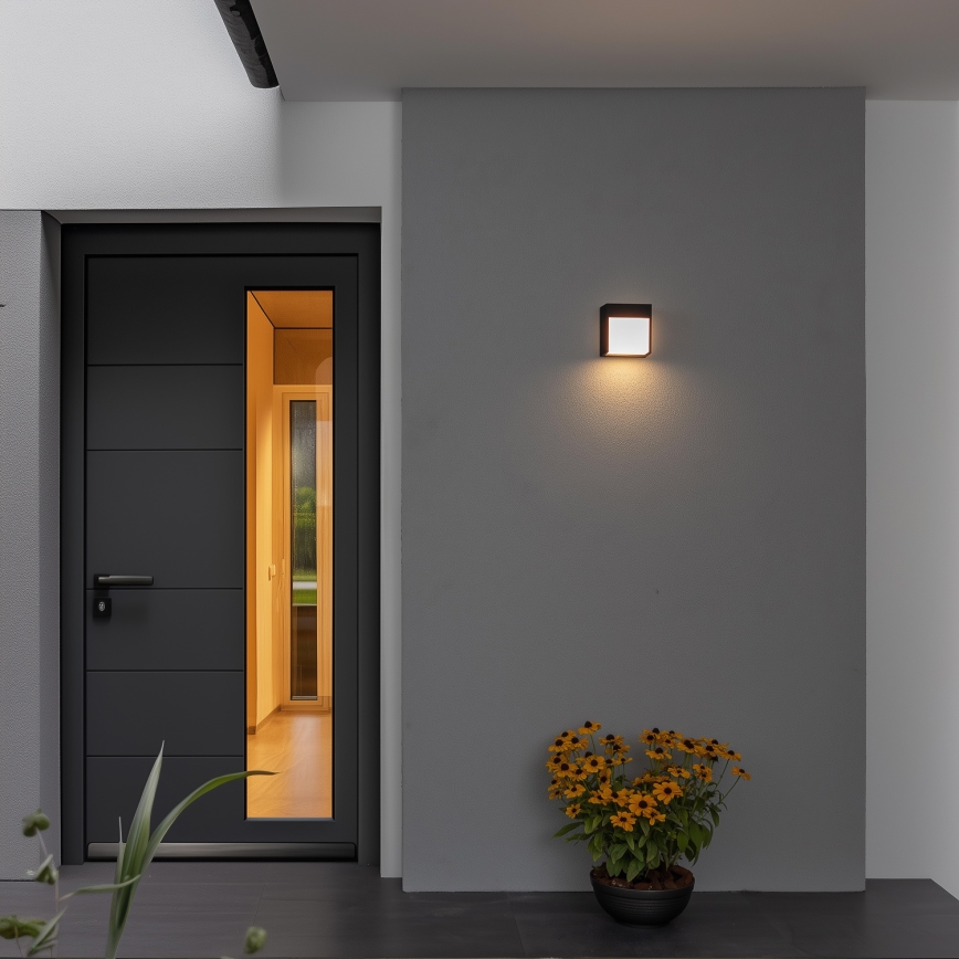 Brilagi - LED Outdoor wall light TERNI LED/12W/230V black IP44