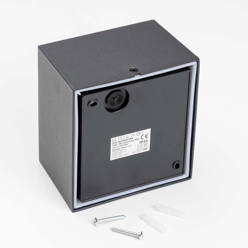 Brilagi - LED Outdoor wall light TERNI LED/12W/230V black IP44