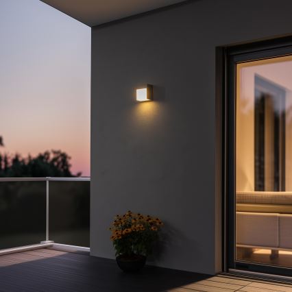 Brilagi - LED Outdoor wall light TERNI LED/12W/230V grey IP44