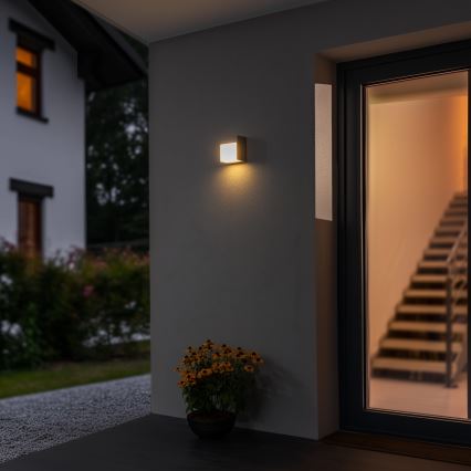 Brilagi - LED Outdoor wall light TERNI LED/12W/230V grey IP44