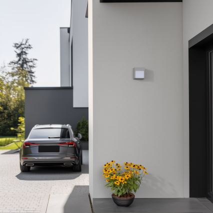 Brilagi - LED Outdoor wall light TERNI LED/12W/230V grey IP44
