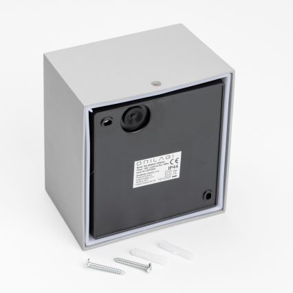 Brilagi - LED Outdoor wall light TERNI LED/12W/230V grey IP44