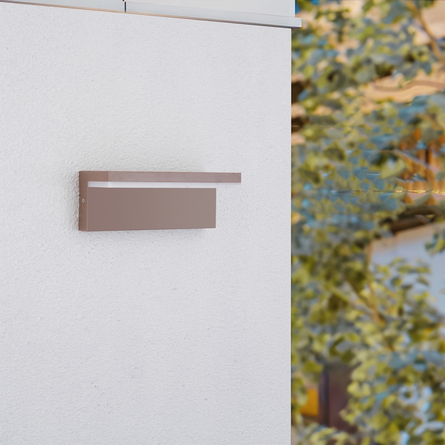 Brilagi - LED Outdoor Wall Light TESSI LED/10W/230V Brown IP54