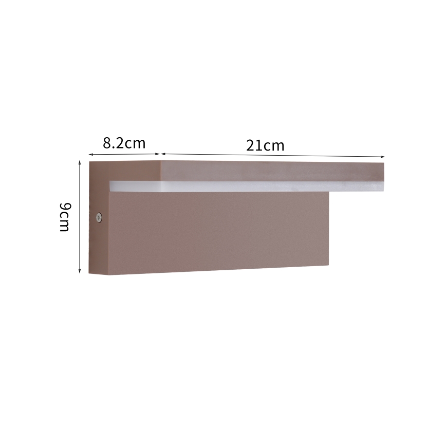 Brilagi - LED Outdoor Wall Light TESSI LED/10W/230V Brown IP54