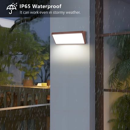 Brilagi - LED Outdoor Wall Light TRIANGLE LED/42W/230V 3000/4000/6500K 45 cm brown IP65