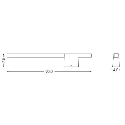 BRILAGI - LED Outdoor wall light VELORA LED/12W/230V 90 cm IP44 black