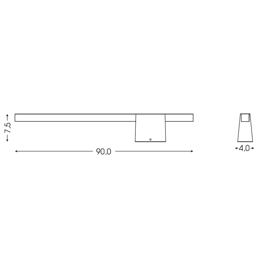 BRILAGI - LED Outdoor wall light VELORA LED/12W/230V 90 cm IP44 black