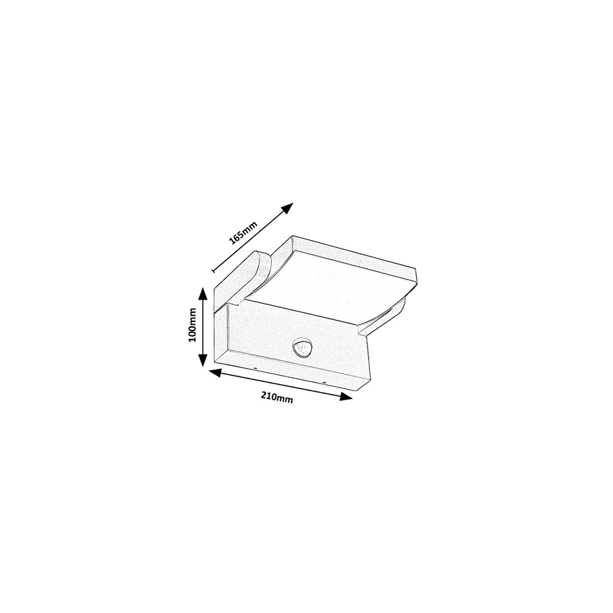 Brilagi - LED Outdoor wall light with a sensor ANKLE LED/18W/230V 3000K IP65 anthracite