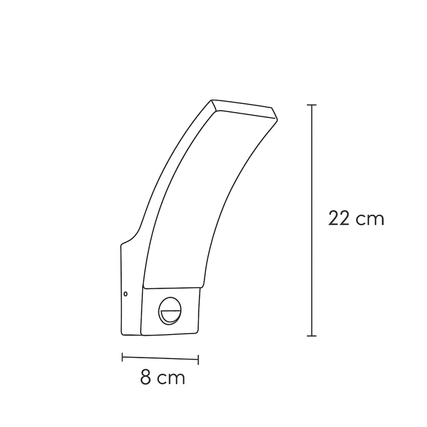 Brilagi - LED Outdoor wall light with a sensor ARCELO LED/9W/230V IP44