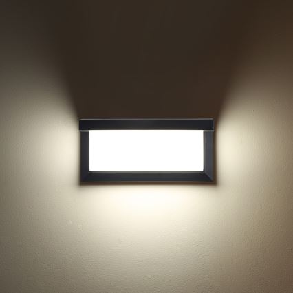 Brilagi - LED Outdoor wall light with a sensor BRICKY LED/12W/230V anthracite IP54