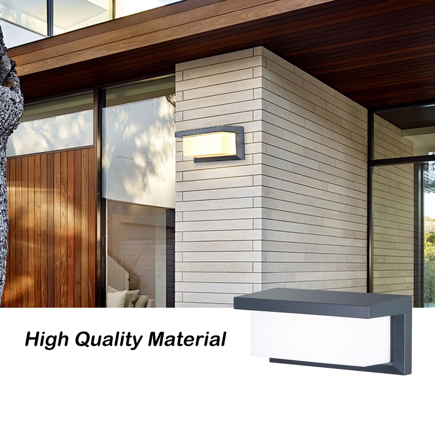 Brilagi - LED Outdoor wall light with a sensor BRICKY LED/12W/230V anthracite IP54