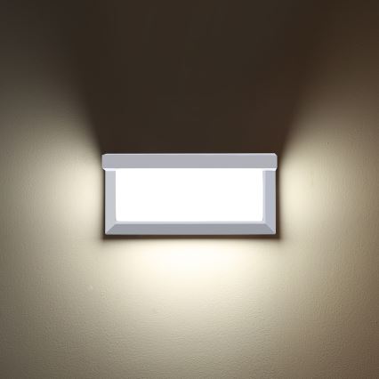 Brilagi - LED Outdoor wall light with a sensor BRICKY LED/12W/230V white IP54
