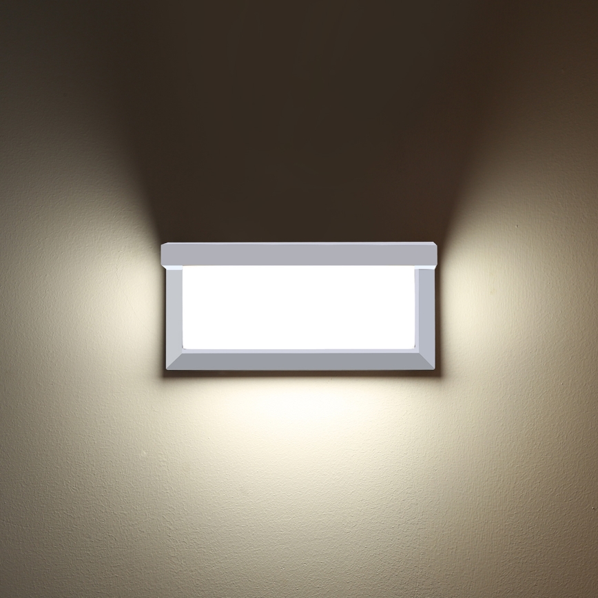 Brilagi - LED Outdoor wall light with a sensor BRICKY LED/12W/230V white IP54
