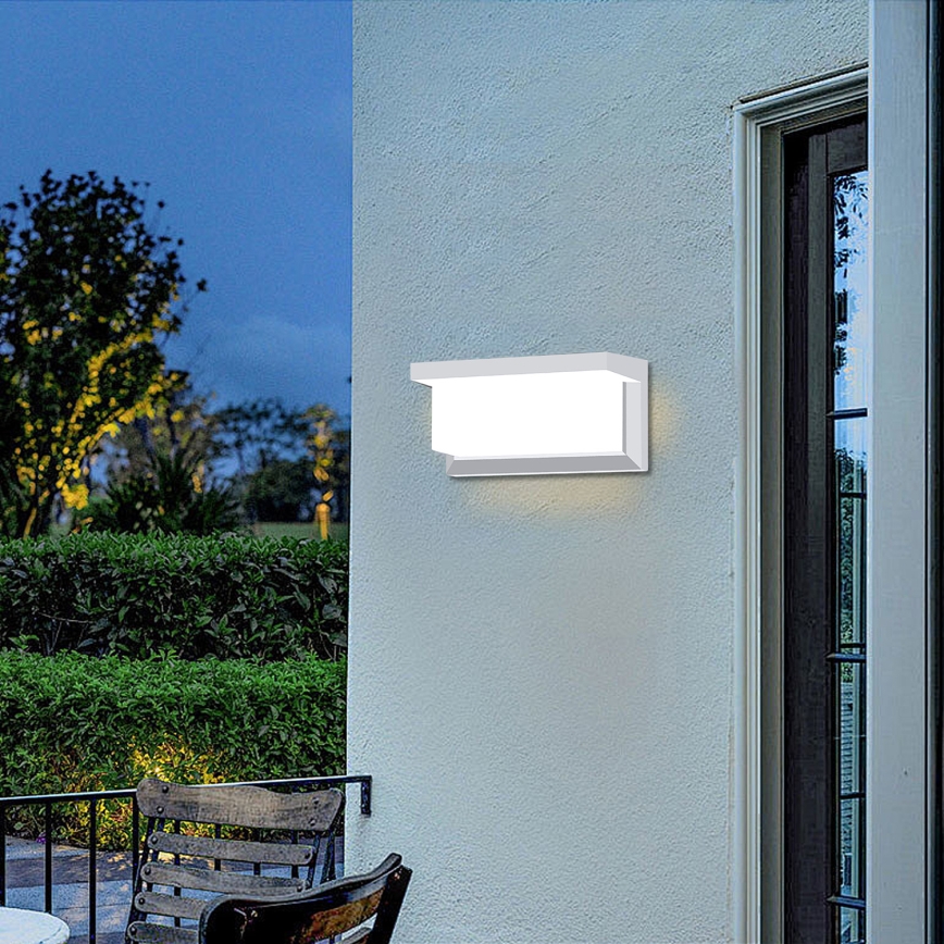 Brilagi - LED Outdoor wall light with a sensor BRICKY LED/12W/230V white IP54