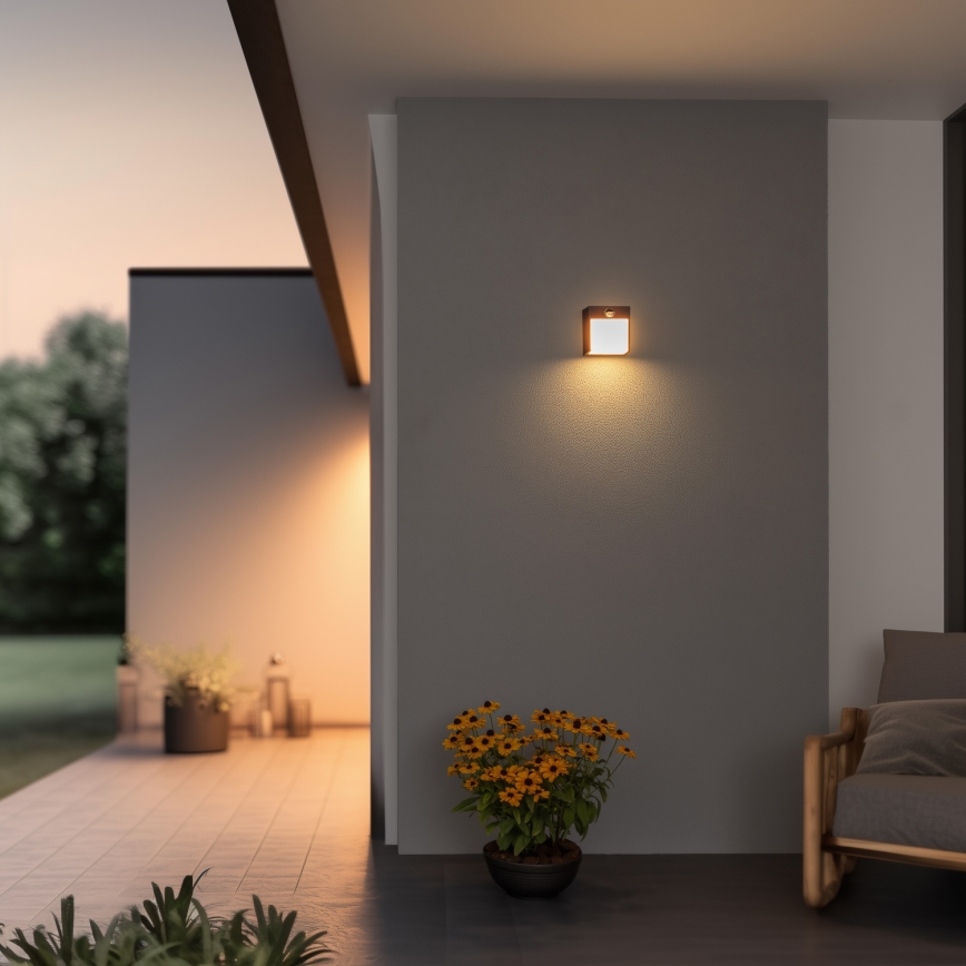 Brilagi - LED Outdoor wall light with a sensor TERNI LED/12W/230V anthracite IP44