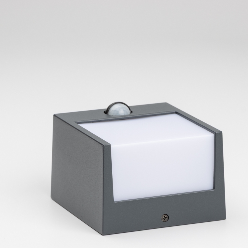 Brilagi - LED Outdoor wall light with a sensor TERNI LED/12W/230V anthracite IP44