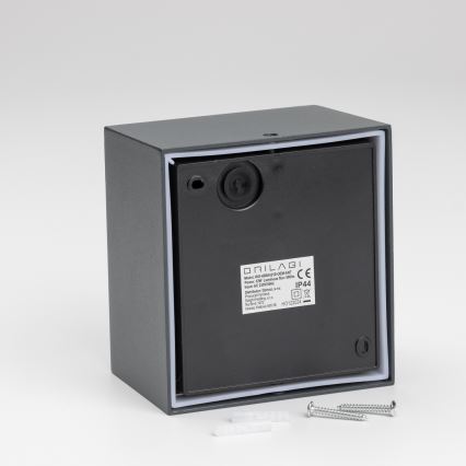 Brilagi - LED Outdoor wall light with a sensor TERNI LED/12W/230V anthracite IP44