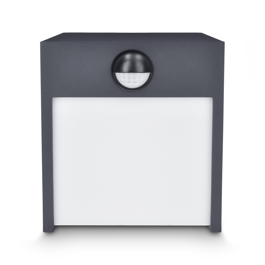 Brilagi - LED Outdoor wall light with a sensor TERNI LED/12W/230V anthracite IP44