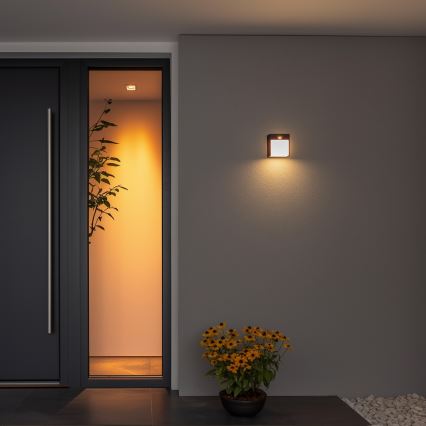 Brilagi - LED Outdoor wall light with a sensor TERNI LED/12W/230V black IP44