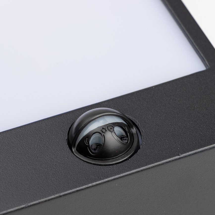 Brilagi - LED Outdoor wall light with a sensor TERNI LED/12W/230V black IP44