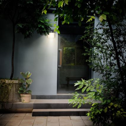 Brilagi - LED Outdoor wall light with a sensor TERNI LED/12W/230V black IP44