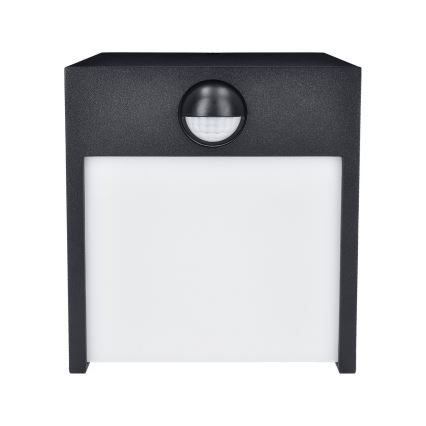 Brilagi - LED Outdoor wall light with a sensor TERNI LED/12W/230V black IP44