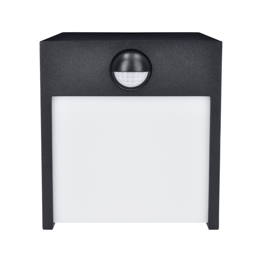 Brilagi - LED Outdoor wall light with a sensor TERNI LED/12W/230V black IP44
