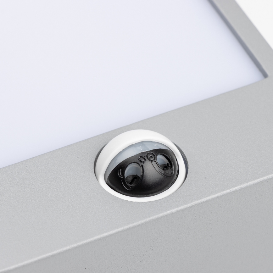 Brilagi - LED Outdoor wall light with a sensor TERNI LED/12W/230V grey IP44