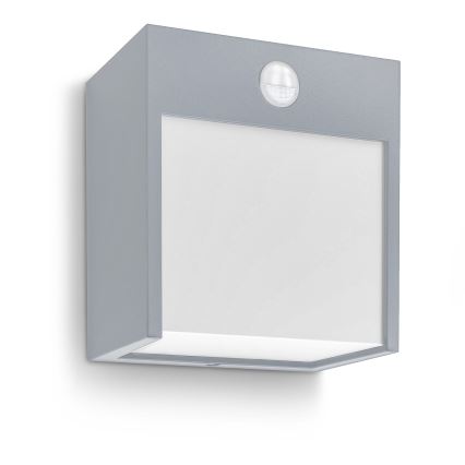 Brilagi - LED Outdoor wall light with a sensor TERNI LED/12W/230V grey IP44